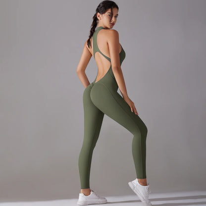 Elegance Era Women's Fitness Bodysuit: Push-Up Yoga Suit & Sculpting Shapewear