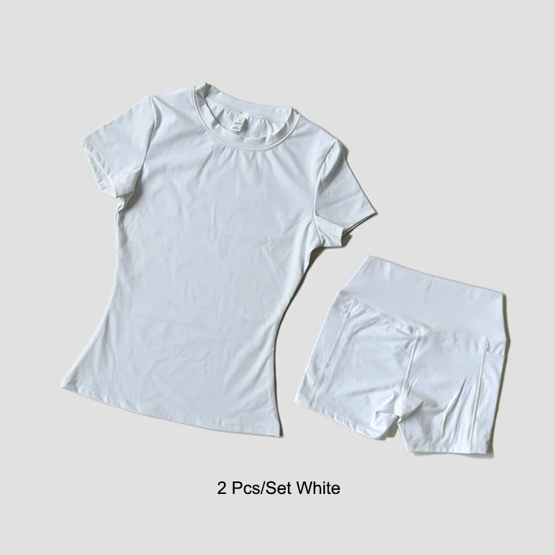 The Seamless Sculpt Short-Sleeve Set