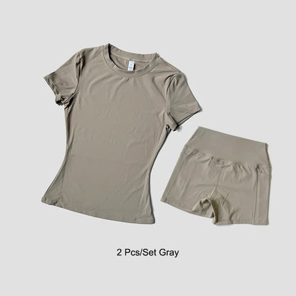 The Seamless Sculpt Short-Sleeve Set