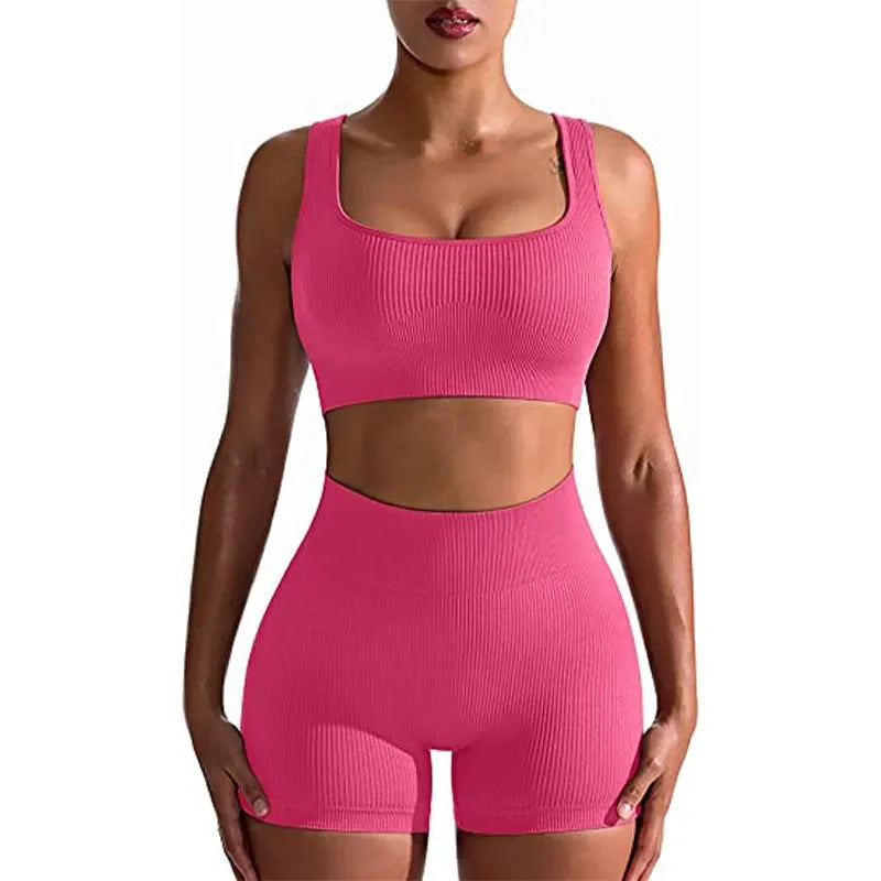 The Elevate Ribbed Sculpting Short Set (2PC)