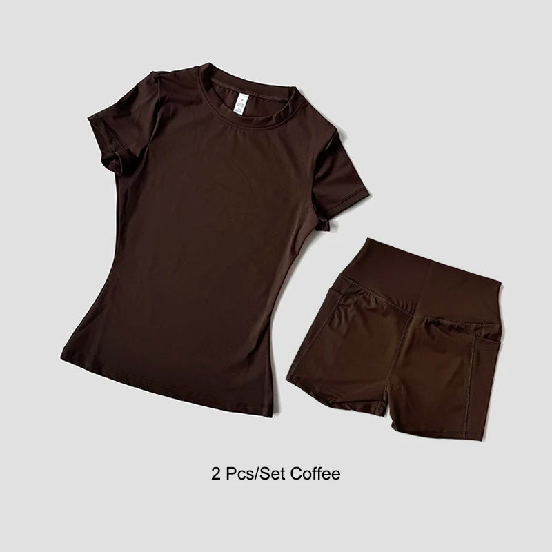 The Seamless Sculpt Short-Sleeve Set