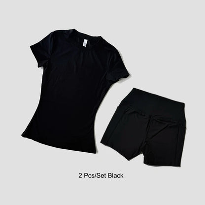 The Seamless Sculpt Short-Sleeve Set
