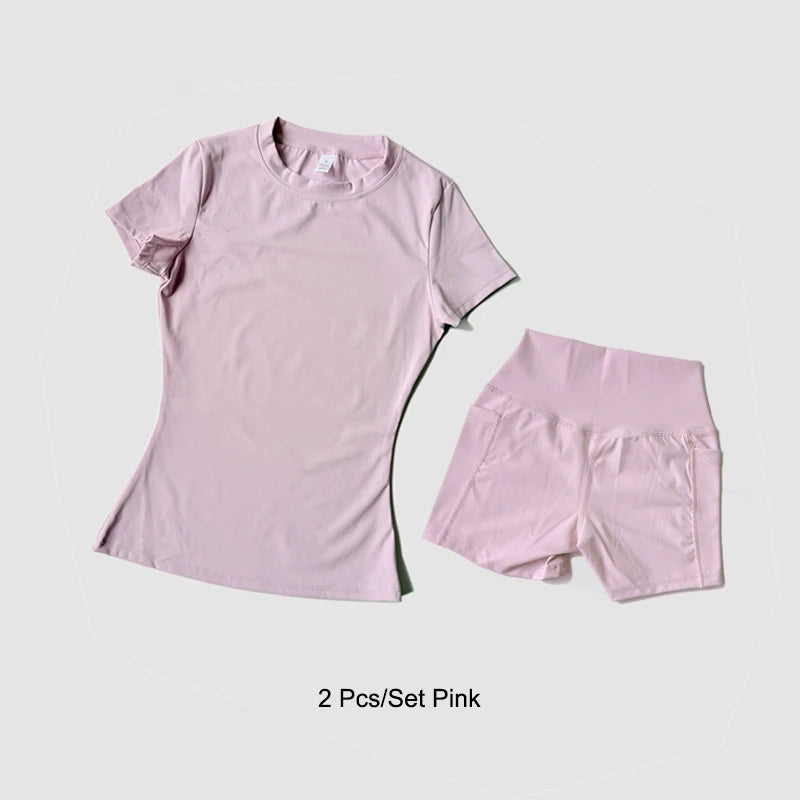 The Seamless Sculpt Short-Sleeve Set