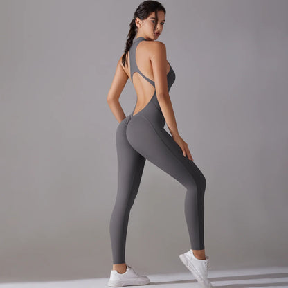 Elegance Era Women's Fitness Bodysuit: Push-Up Yoga Suit & Sculpting Shapewear