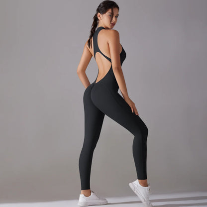 Elegance Era Women's Fitness Bodysuit: Push-Up Yoga Suit & Sculpting Shapewear