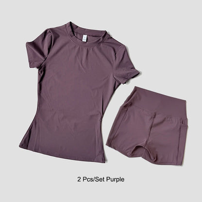 The Seamless Sculpt Short-Sleeve Set