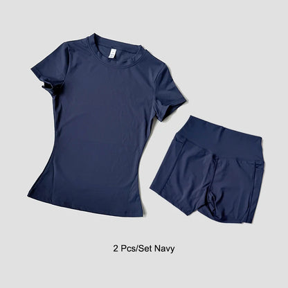 The Seamless Sculpt Short-Sleeve Set