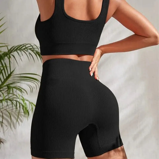 The Elevate Ribbed Sculpting Short Set (2PC)