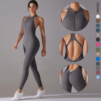 Elegance Era Women's Fitness Bodysuit: Push-Up Yoga Suit & Sculpting Shapewear