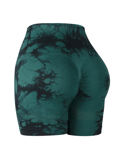 Tie-Dye Seamless Peach-Lift Shorts